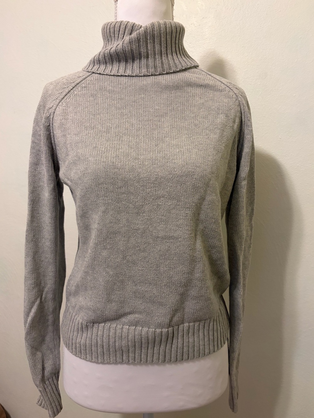 100% cotton grey turtle neck